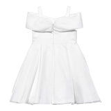 Abel & Lula Abito Giromanica Tinta Unita per Bambina 5031 BIANCO ABEL & LULA 