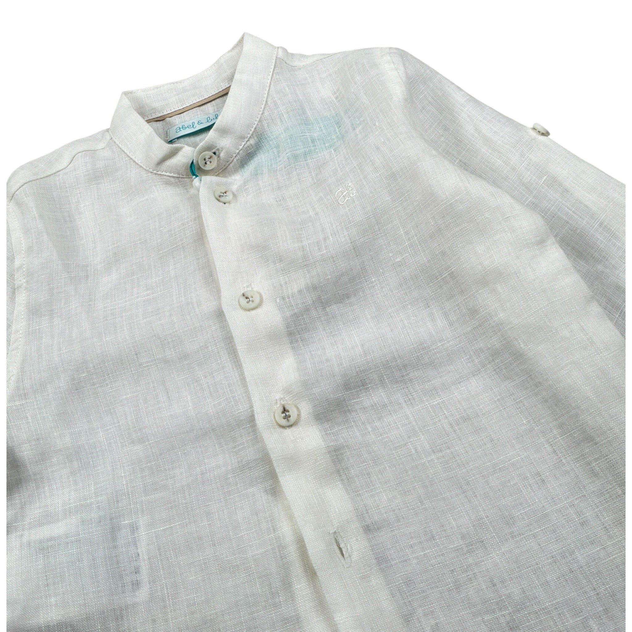 Abel & Lula Camicia tinta unita Manica Lunga Bianco per Neonato 5123 BIANCO ABEL & LULA 