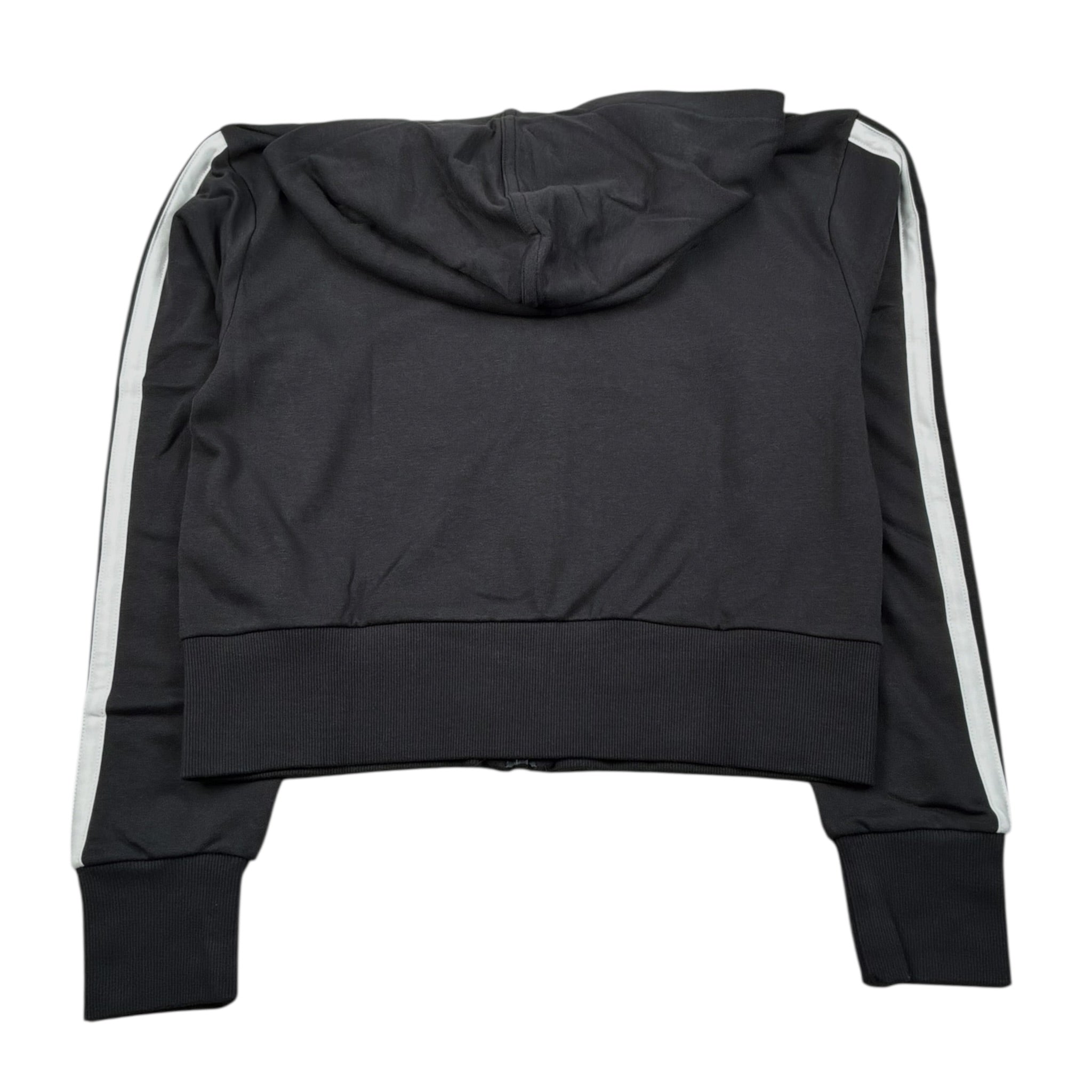 Adidas Felpa con Zip E Cappuccio Tintaunita per Bambina JJ0956 NERO Adidas 