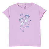Alice Pi T-Shirt Girocollo Tinta Unita con Logo per Neonata HA5063X LILLA ALICE PI 