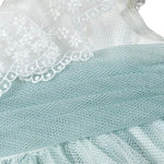 Amaya Abito Mezza Manica tinta unita con Tulle Bianco/Verde per Neonata 591004 BIANCO/VERDE AMAYA 