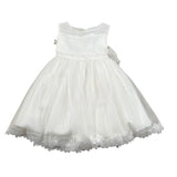 Amaya Abito Giromanica tinta unita con Tulle Bianco per Neonata 591419 BIANCO AMAYA 