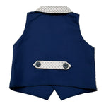 Ambaraba Gilet Tinta Unita con Profili In Contrasto per Neonato FM32063 BLU AMBARABA 