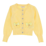 Angel'S Face Cardigan Tinta Unita con Fiocchi per Bambina NICOLETTE GIALLO ANGEL'S FACE 