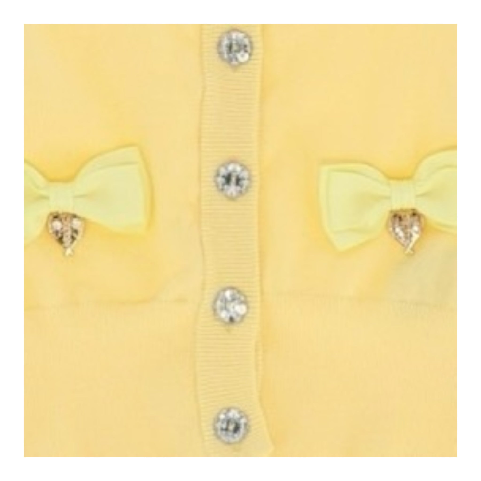 Angel'S Face Cardigan Tinta Unita con Fiocchi per Bambina NICOLETTE GIALLO ANGEL'S FACE 