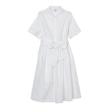 Aspesi Abito Mezza Manica Tinta Unita per Bambina S25012VMC0068X BIANCO ASPESI 