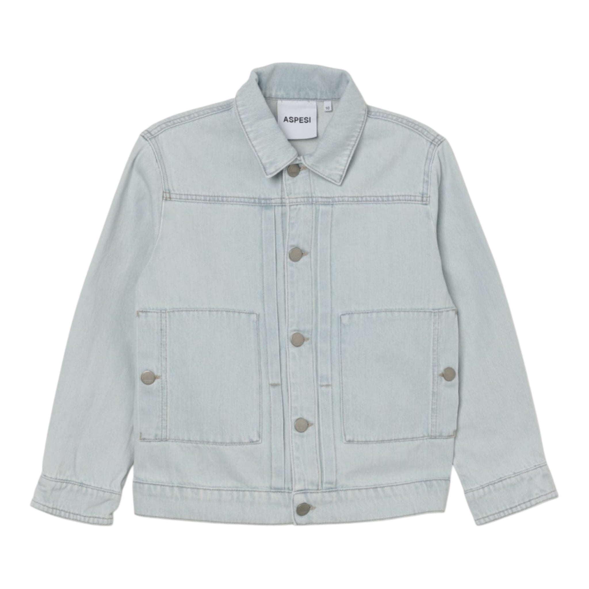 Aspesi Giacca In Denim Tinta Unita  per Bambino S25017GRJ0042X AZZURRO ASPESI 