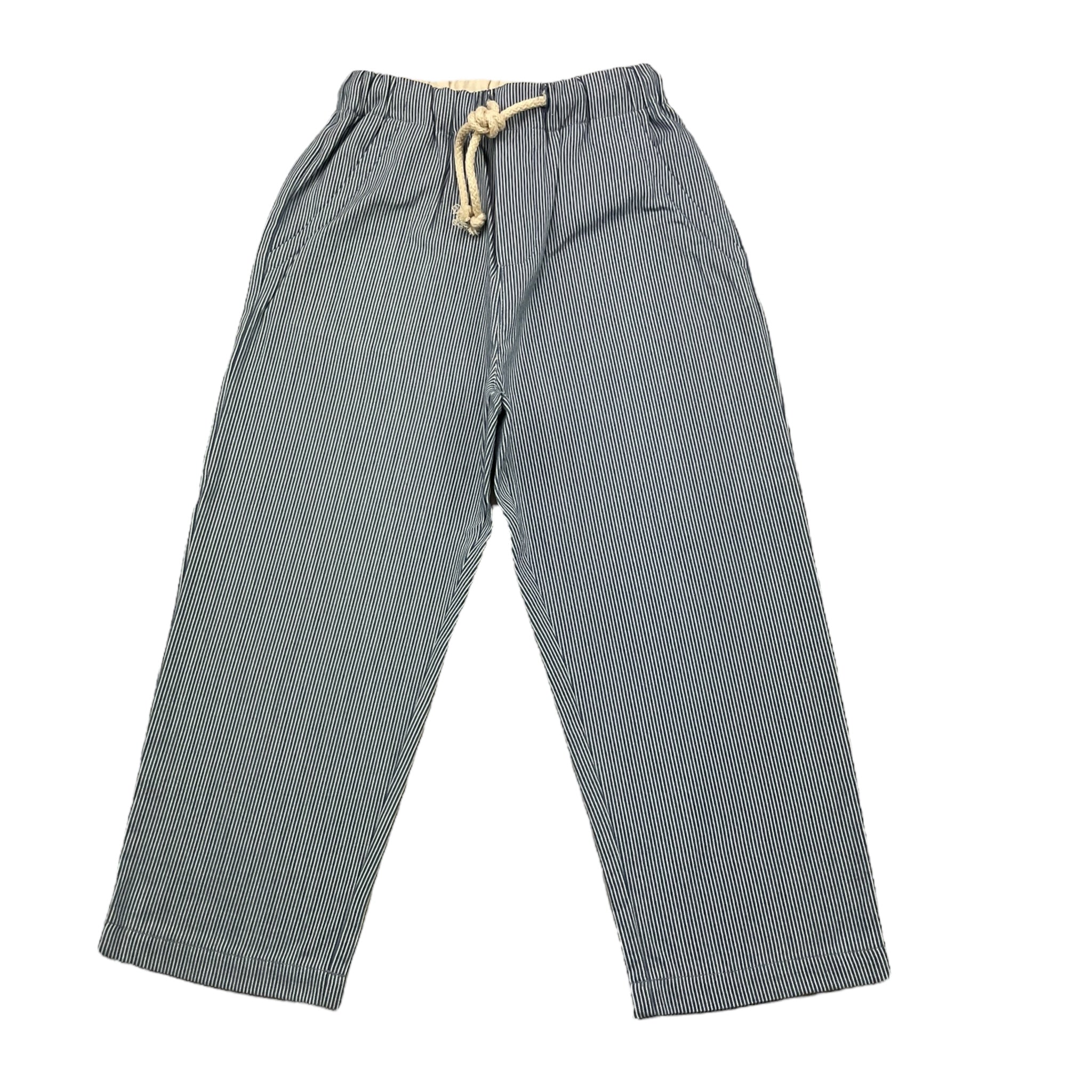 Babe & Tess Pantalone Bicolore Fantasia A Righe per Bambino 04518012 BIANCO/BLU BABE & TESS 