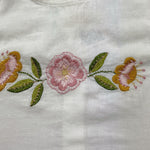 Babe & Tess Canotta Tinta Unita con Fantasia Fiori per Bambina 26518013 BIANCO BABE & TESS 