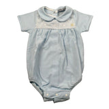 Babidu Pagliaccetto Mezza Manica Tinta Unita per Neonato 31330 AZZURRO BABIDU 