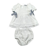 Babidu Completo 2 Pezzi Camicia-Coulotte Tinta Unita per Neonata 92495 BIANCO BABIDU 