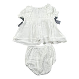 Babidu Completo 2 Pezzi Camicia-Coulotte Tinta Unita per Neonata 92495 BIANCO BABIDU 
