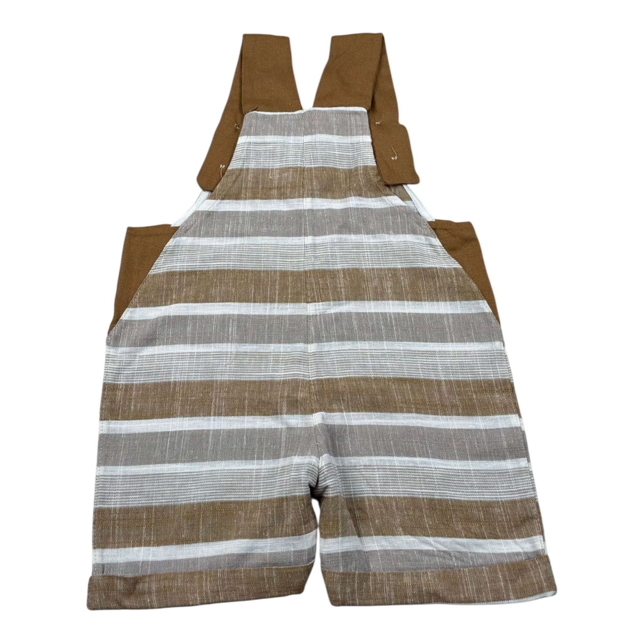 Babyvip Salopette Tricolore con Fantasia A Righe per Neonato T1304 CAMMELLO BABYVIP 
