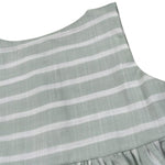Babyvip Abito Tinta Unita con Fantasia A Righe per Neonata T1352 VERDE BABYVIP 