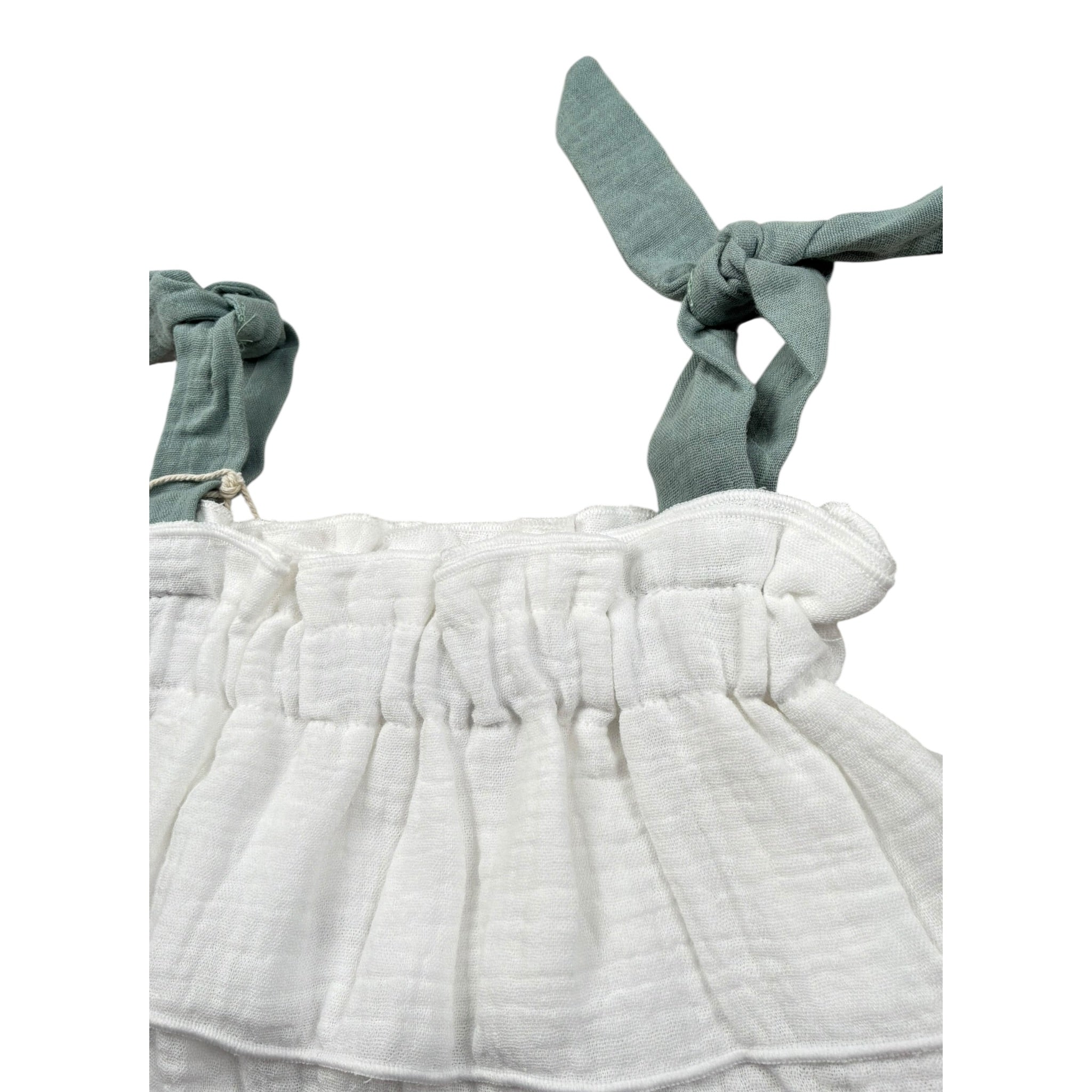 Babyvip Top Tinta Unita con Bretelle per Neonata T1533 BIANCO BABYVIP 