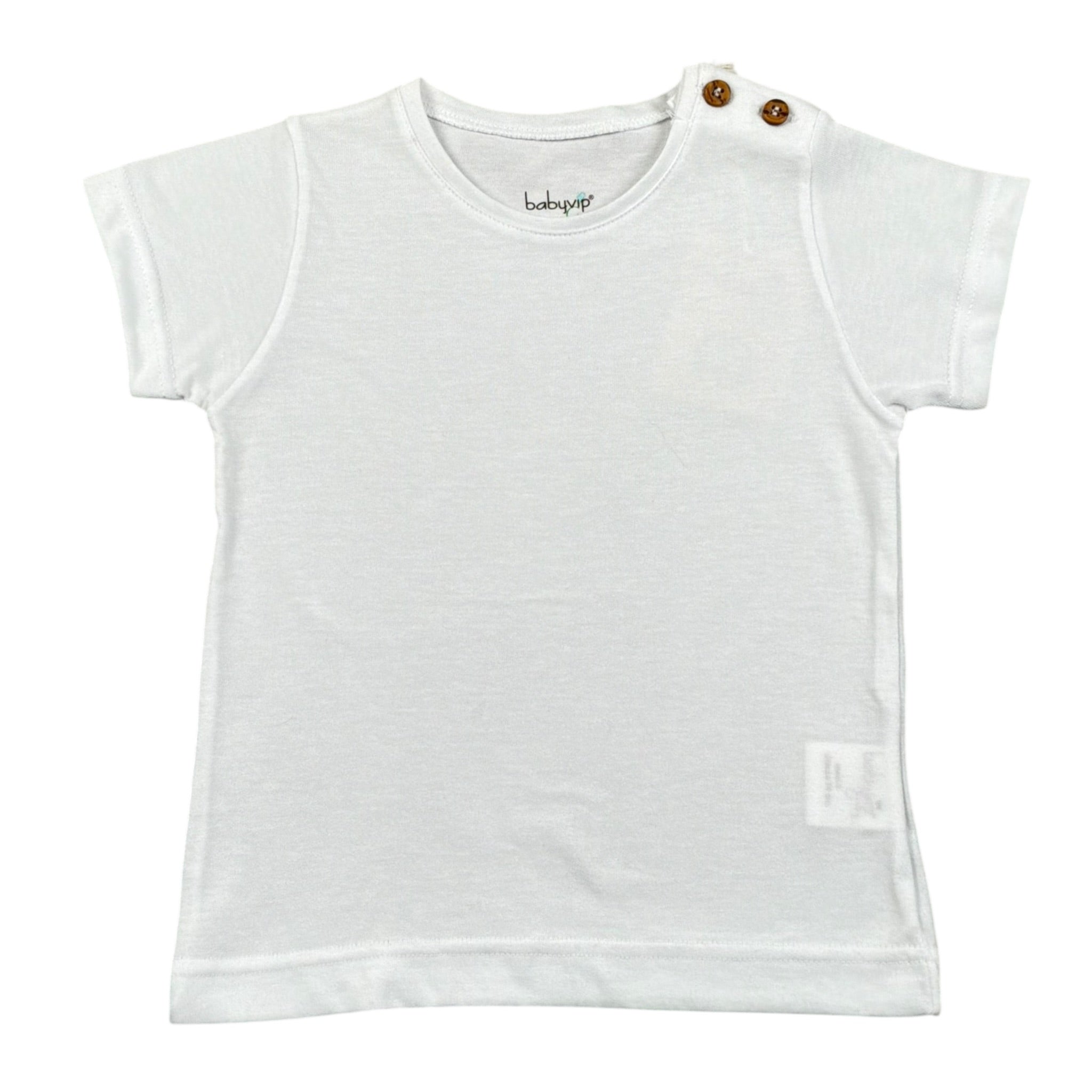 Babyvip T-Shirt Girocollo Tinta Unita per Neonato T7778 BIANCO BABYVIP 
