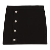 Balmain Gonna Tinta Unita con Bottoni per Bambina BV7A34 NERO BALMAIN 