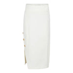 Balmain Gonna Tuta Tinta Unita con Bottoni per Bambina BV7A70 PANNA BALMAIN 