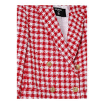 Balmain Cappotto Bicolore con Fantasia per Bambina BW2A24 BIANCO/ROSSO BALMAIN 