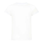 Balmain T-Shirt Girocollo Tinta Unita con Logo per Bambina BW8A91X BIANCO BALMAIN 