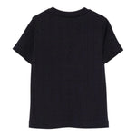 Balmain T-Shirt Girocollo Tinta Unita Logata per Bambino BW8R31 BLU BALMAIN 