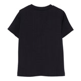 Balmain T-Shirt Girocollo Tinta Unita Logata per Bambino BW8R31X BLU BALMAIN 