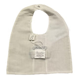 Barcellino Bavetta Tinta Unita con Papillon Applicato per Neonato 120106 BIANCO BARCELLINO 