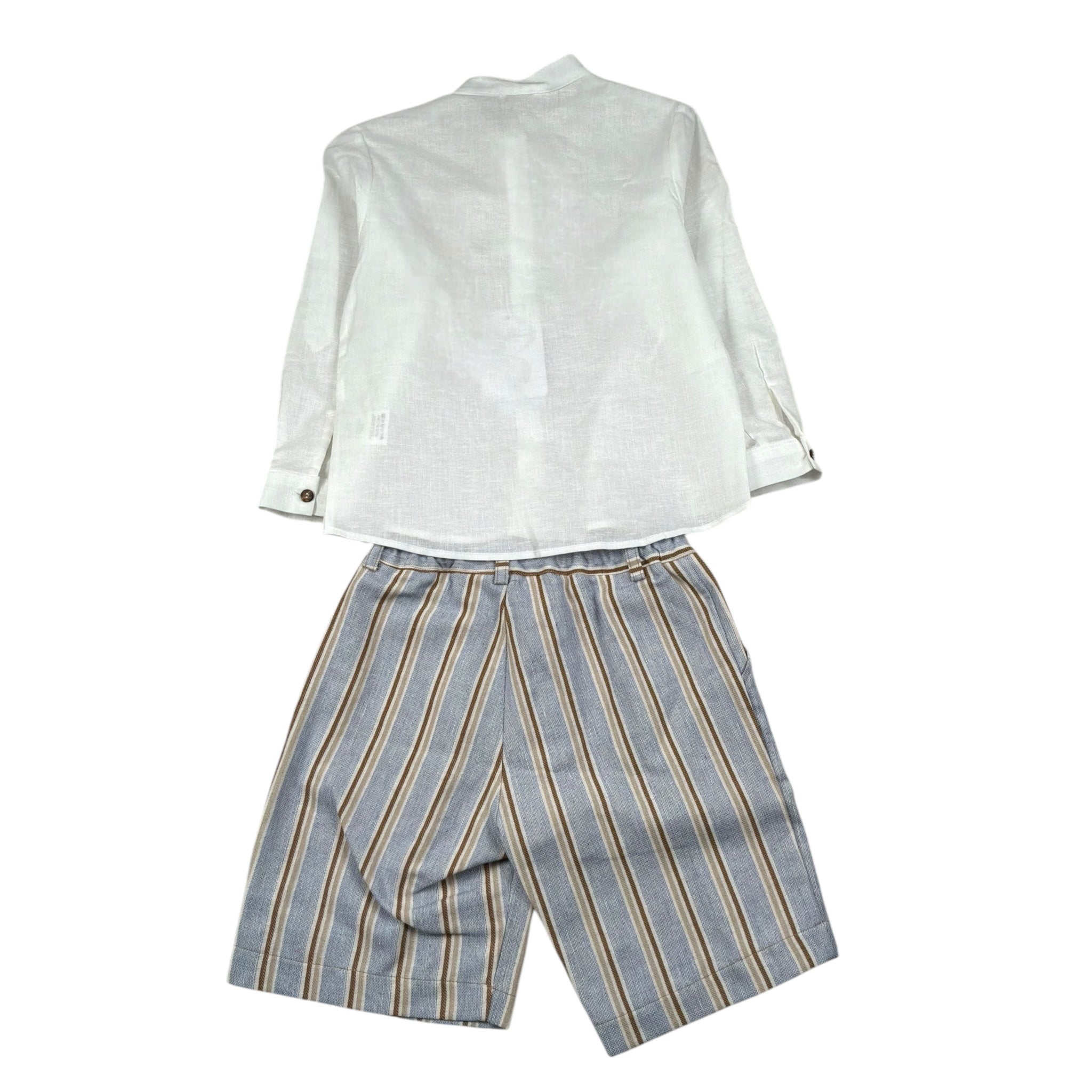 Barcellino Completo 2 Pezzi Camicia-Bermuda per Neonato 120110N BIANCO BARCELLINO 