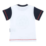 Bikkembergs T-Shirt Girocollo Tinta Unita con Maniche In Contrasto per Neonato BK1732 BIANCO BiKKEMBERGS 