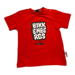 Bikkembergs T-Shirt Girocoll Tinta Unita con Stampa per Neonato BK2516 ROSSO BiKKEMBERGS 