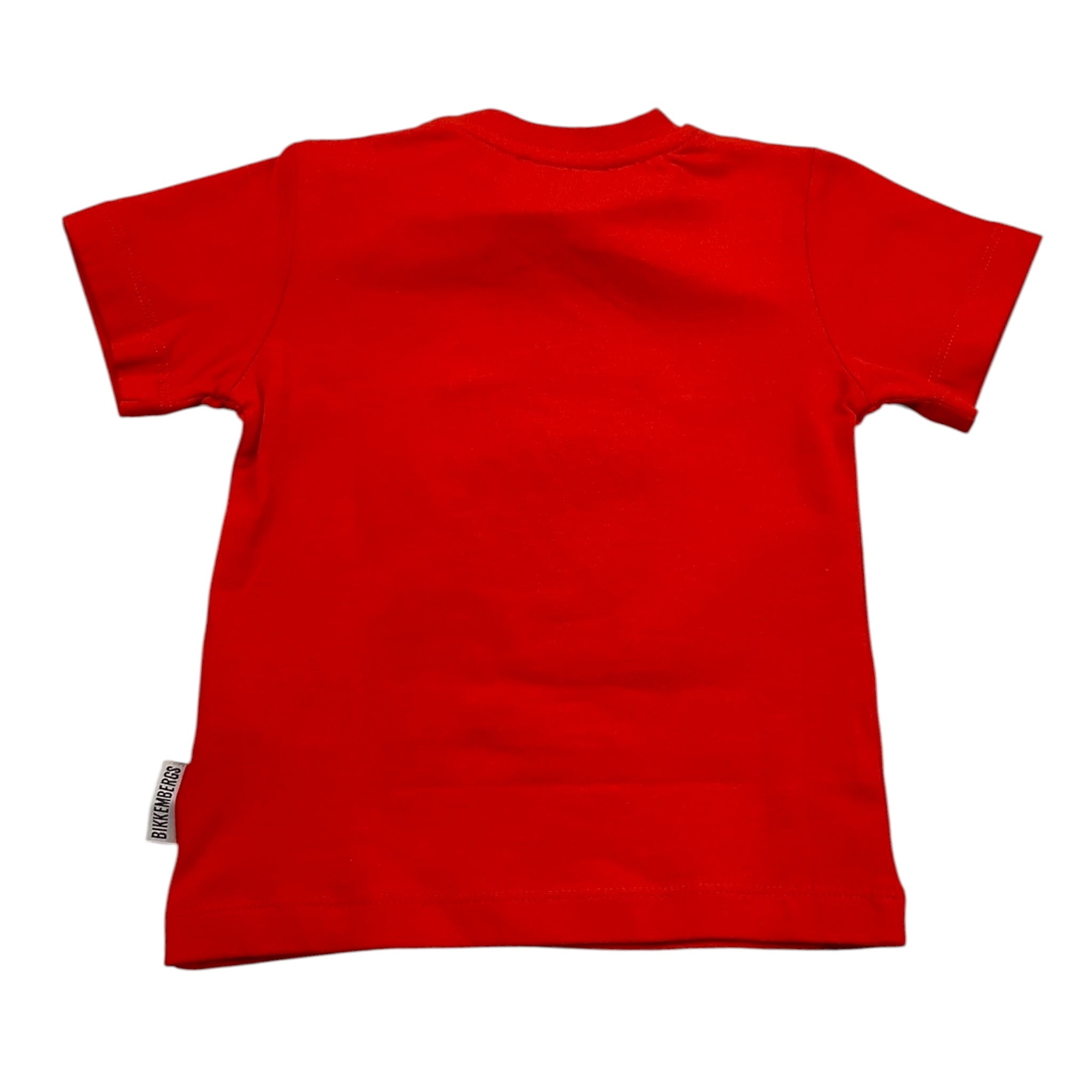Bikkembergs T-Shirt Girocoll Tinta Unita con Stampa per Neonato BK2516 ROSSO BiKKEMBERGS 
