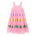 Billieblush Abito Tinta Unita con Paillettes per Bambina U20965 ROSA BillIEBLUSH 
