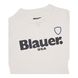 Blauer T-Shirt Giricollo Tinta Unita con Stampa per Neonato 24SBLKH02507N BIANCO BLAUER 