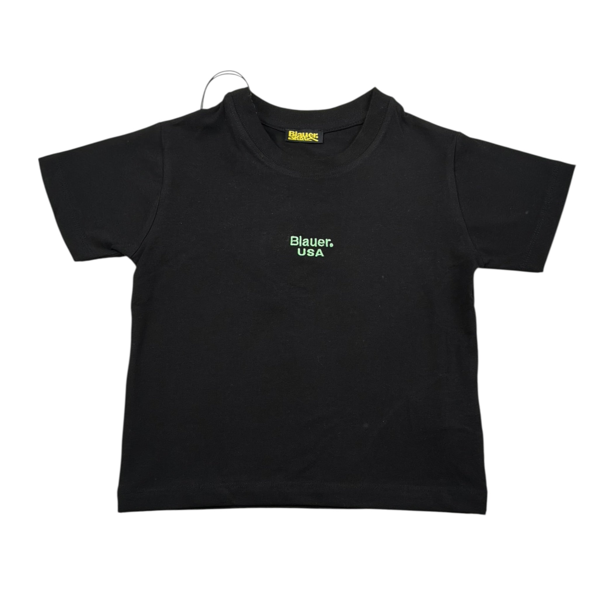 Blauer T-Shirt Girocollo Tinta Unita con Stampa per Neonato 25SBLKH02565 NERO BLAUER 