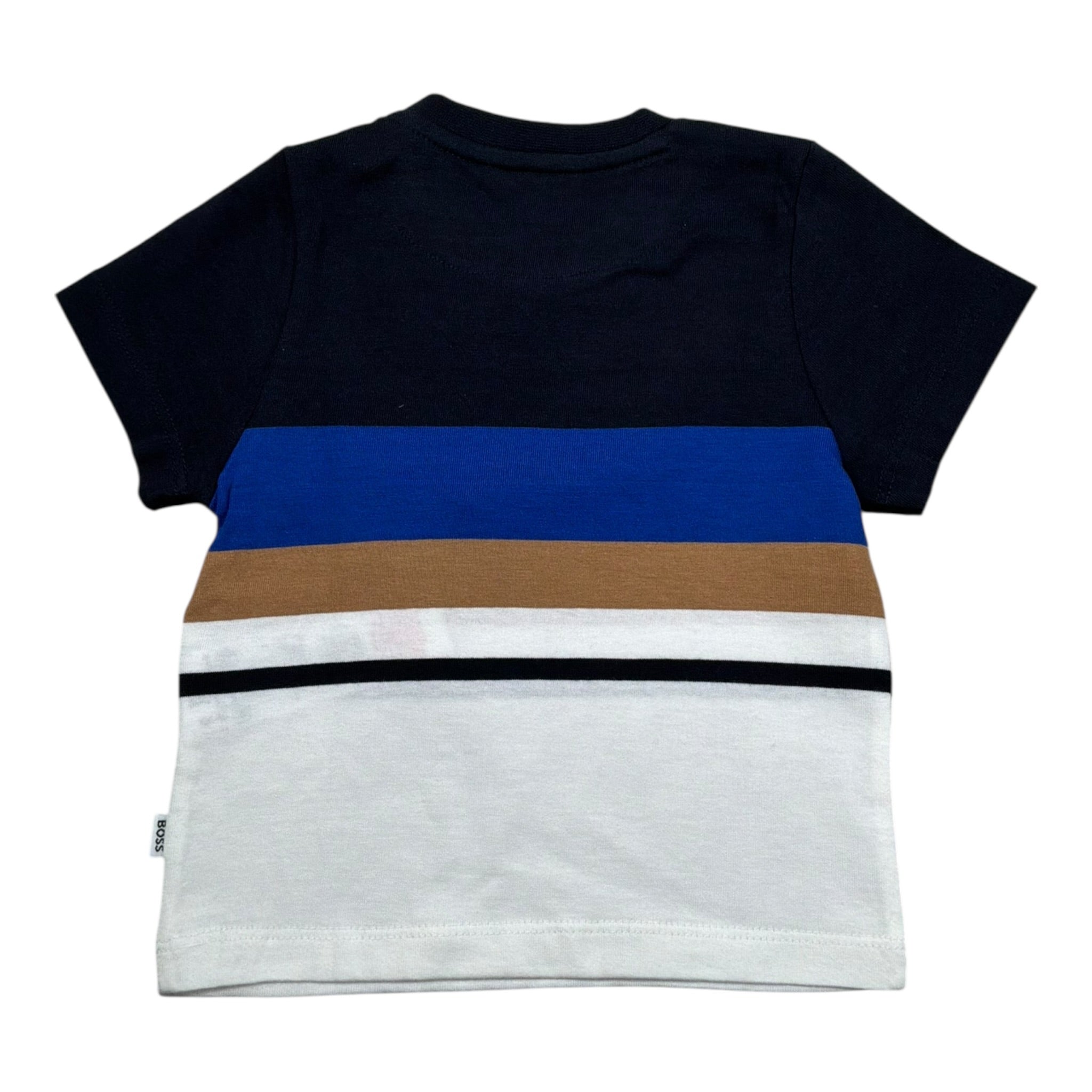 Boss T-Shirt Girocollo Tinta Unita con Stampa per Neonato J05A08 BLI BOSS 