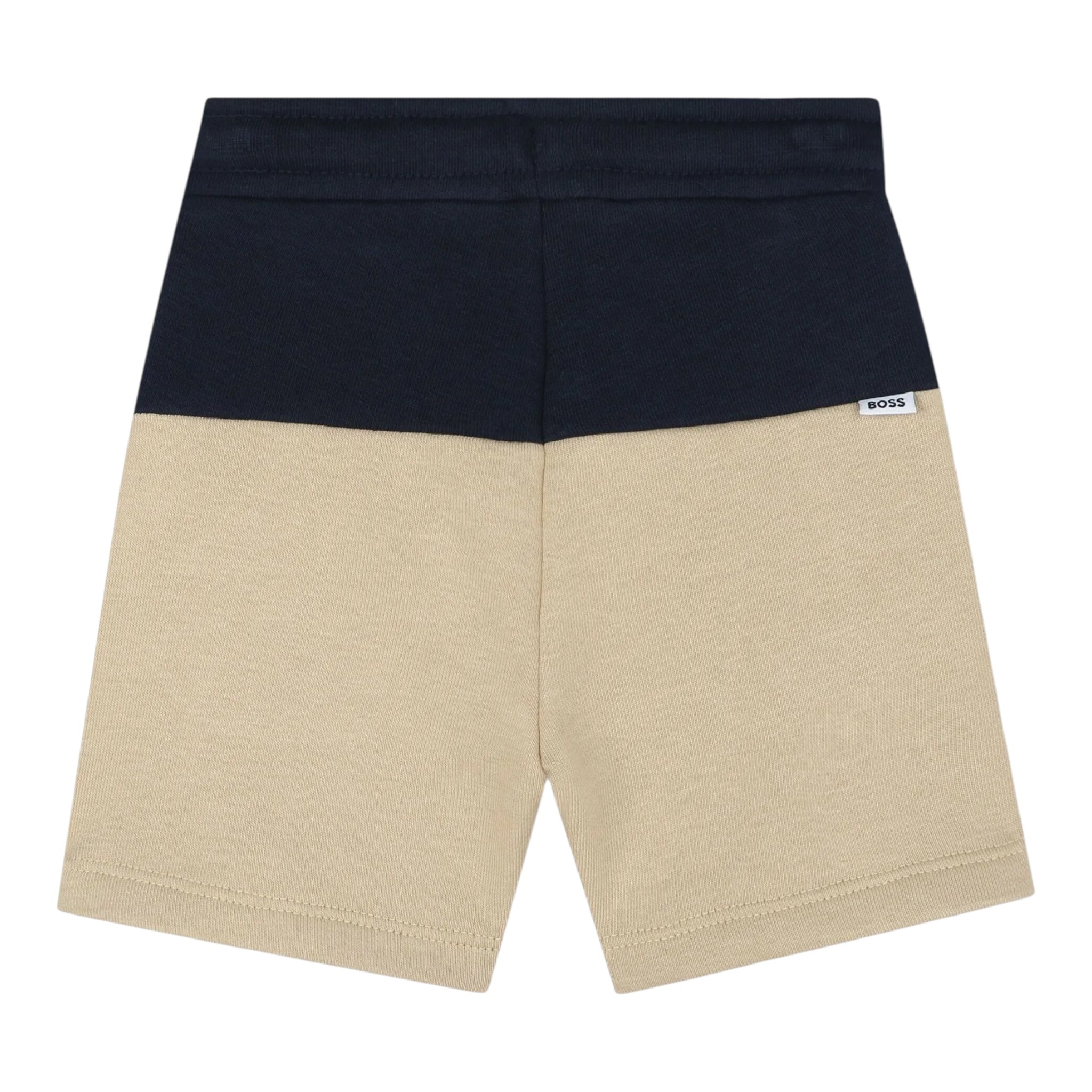 Boss Bermuda Bicolore con Stampa per Neonato J52085 BLU/BEIGE BOSS 