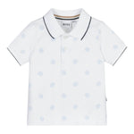 Boss Polo Mezza Manica Tinta Unita per Neonato J52099 BIANCO BOSS 
