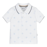 Boss Polo Mezza Manica Tinta Unita per Neonato J52099 BIANCO BOSS 