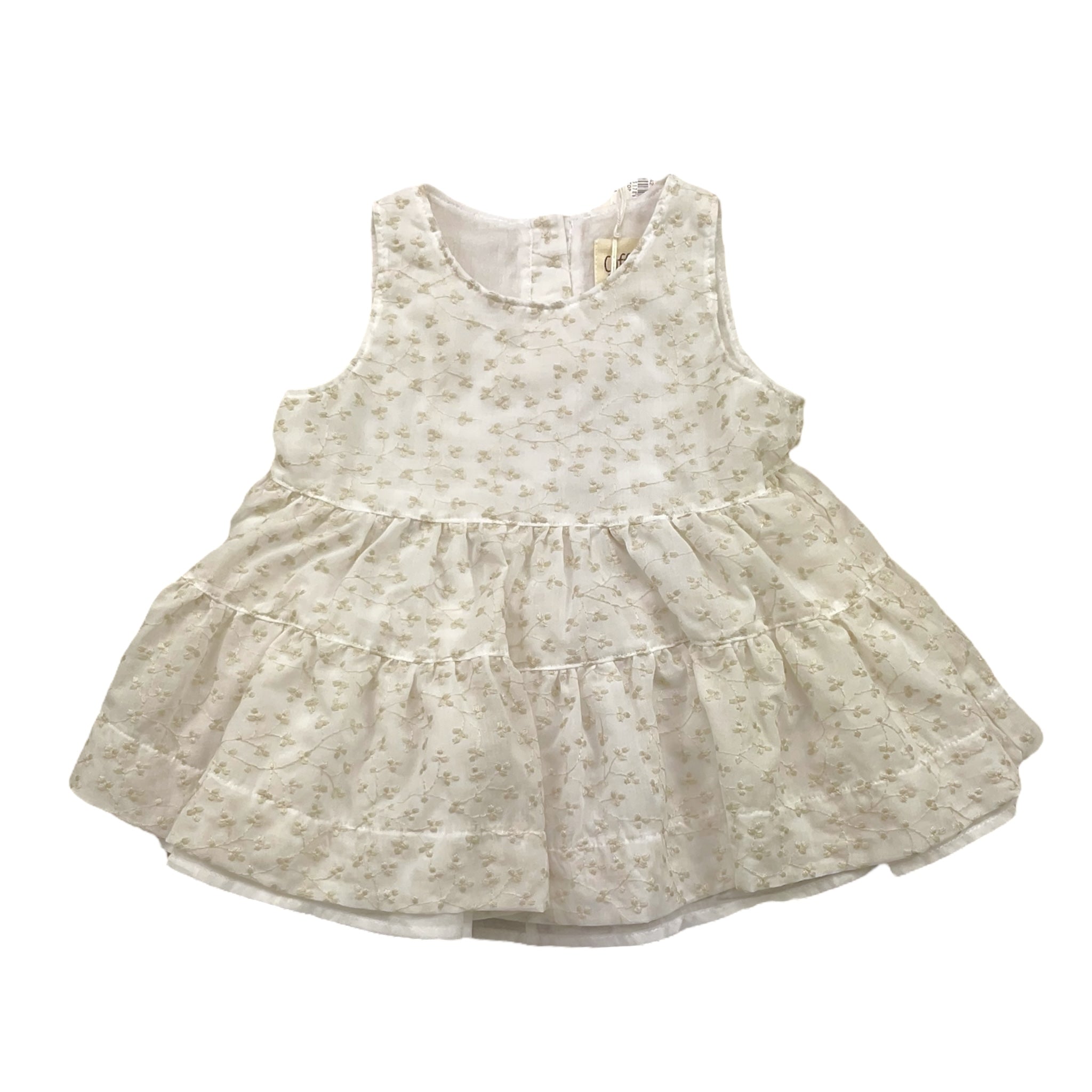 Caffe' D'Orzo Camicia Tinta Unita con Ricami per Bambina ZW5A42 PANNA CAFFE' D'ORZO 