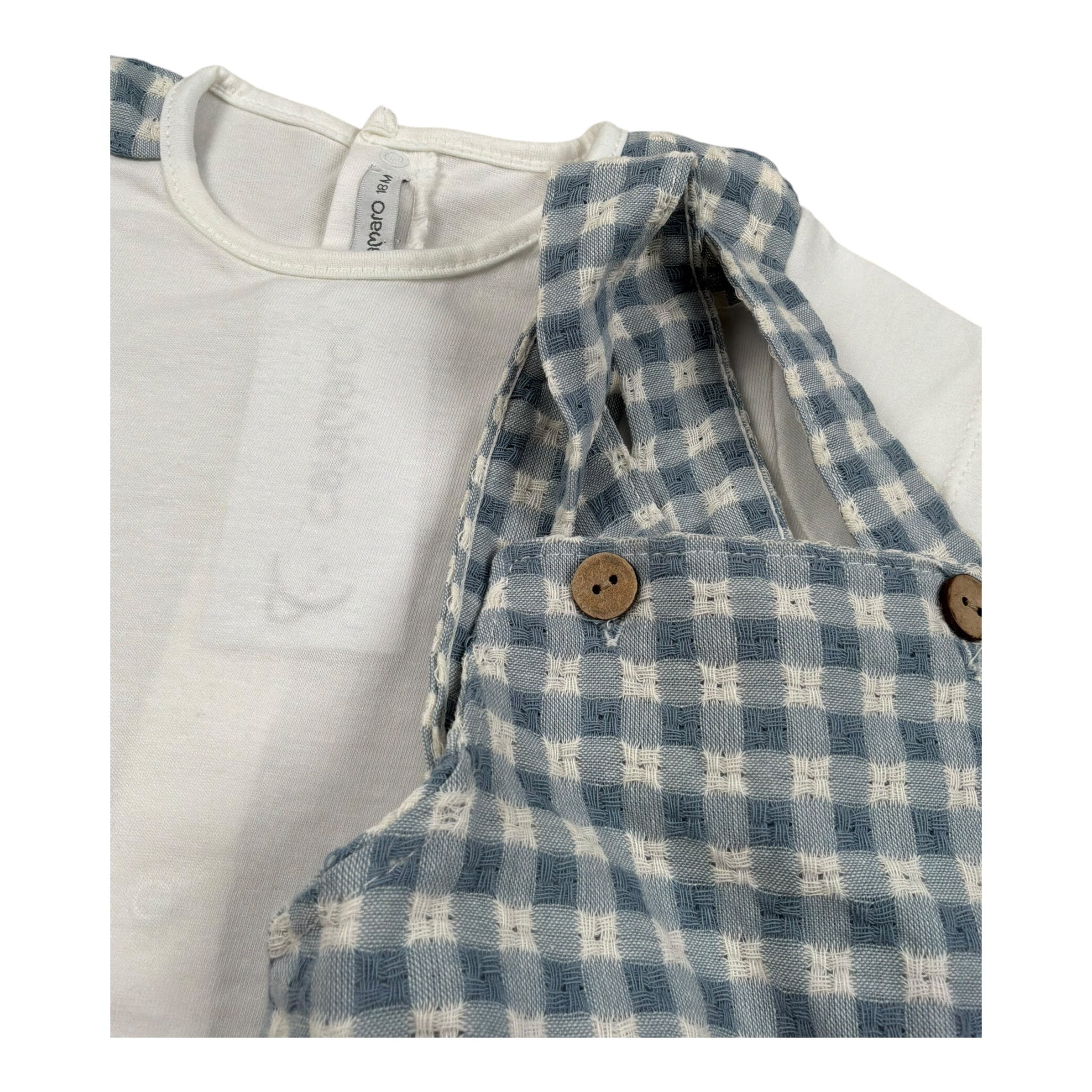 Calamaro Completo 2 Pezzi T-Shirt-Pagliaccetto per Neonato 11127 BIANCO CALAMARO 