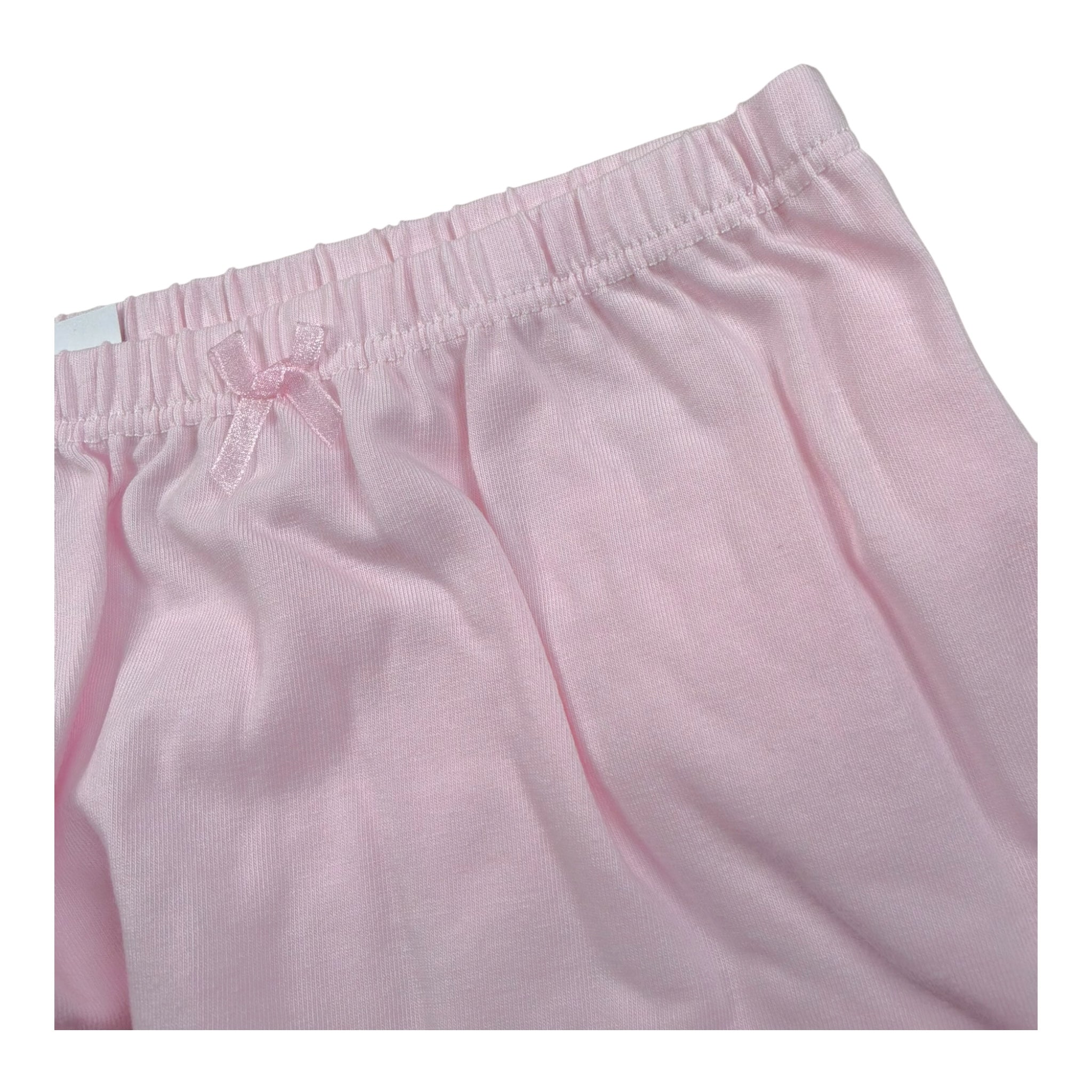 Calamaro Coulotte Tinta Unita con Ricami per Neonata 17261 ROSA CALAMARO 