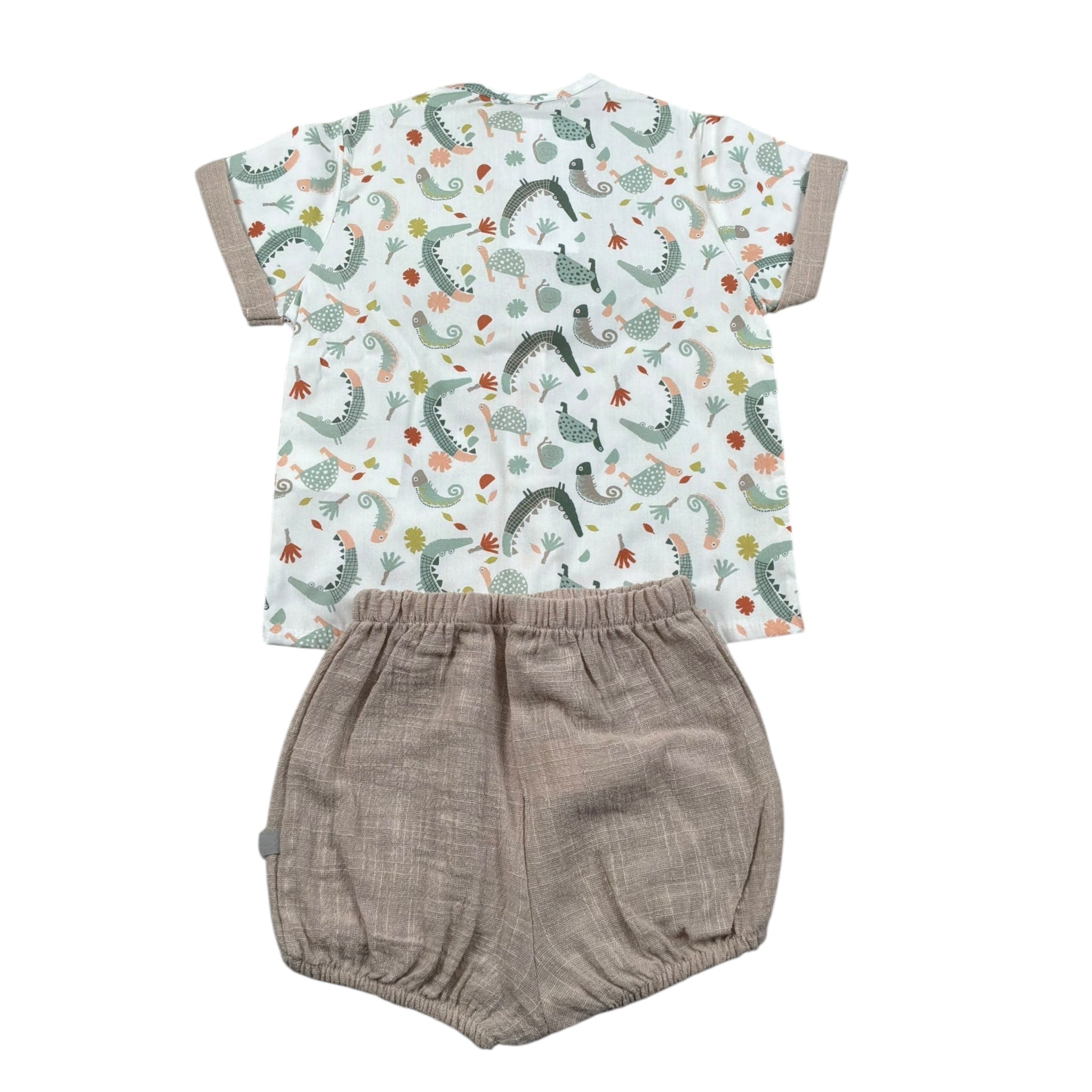Calamaro Completo 2 Pezzi Camicia-Culotte per Neonato 17940 BIANCO/BEIGE CALAMARO 