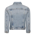 Calvin Klein Giubbino In Denim Tinta Unita con Bottoni per Bambina IB0IB02308 AZZURRO CALVIN KLEIN 
