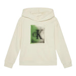 Calvin Klein Felpa Tinta Unita con Cappuccio E Stampa per Bambino IB0IB02380 PANNA CALVIN KLEIN 