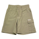 Calvin Klein Bermuda Tinta Unita con Elastico In Vita per Bambino IB0IB02512 FANGO CALVIN KLEIN 