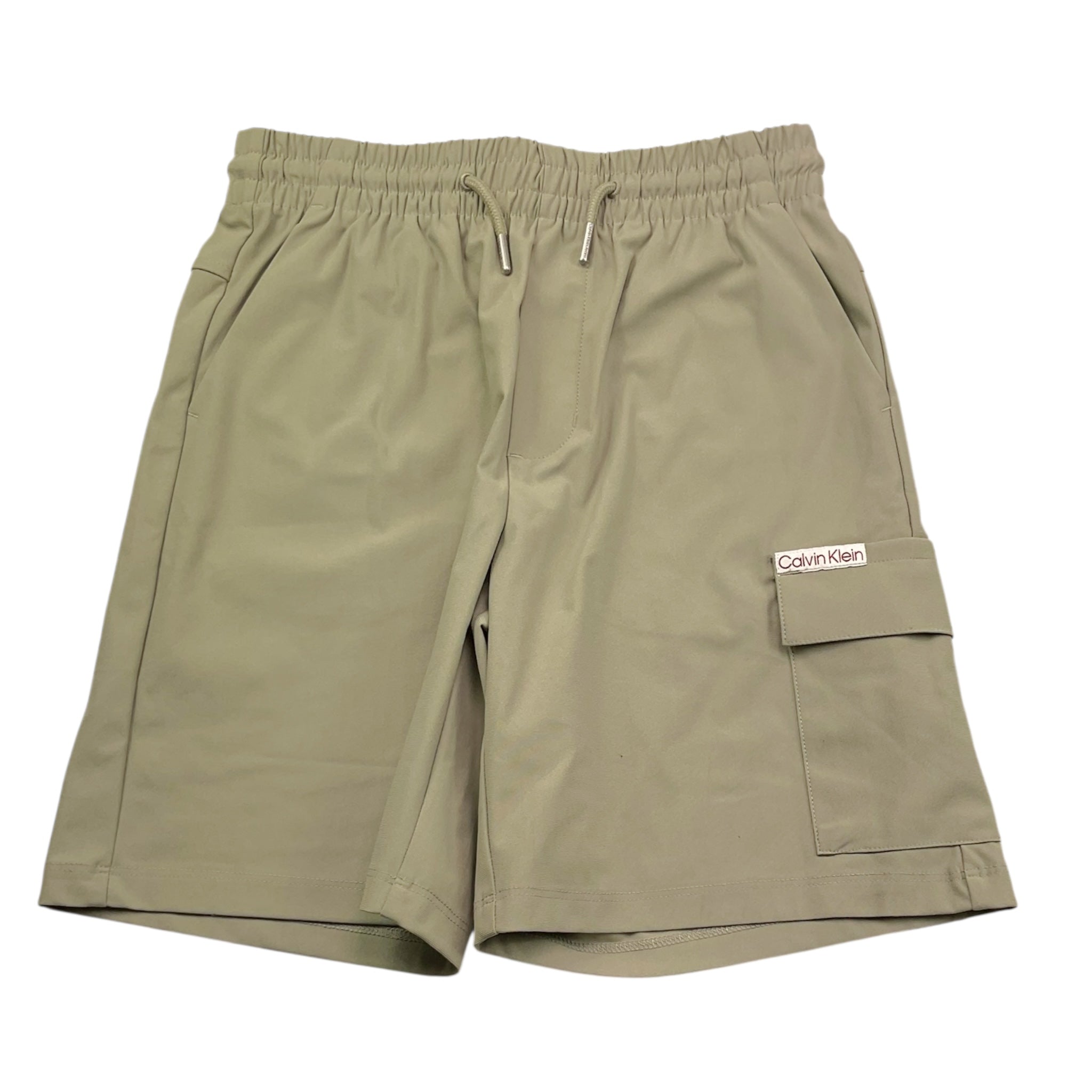 Calvin Klein Bermuda Tinta Unita con Elastico In Vita per Bambino IB0IB02512 FANGO CALVIN KLEIN 