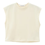 Calvin Klein Canotta Girocollo Tinta Unita con Logo per Bambina IG0IG02428 PAGLIA CALVIN KLEIN 