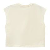 Calvin Klein Canotta Girocollo Tinta Unita con Logo per Bambina IG0IG02428 PAGLIA CALVIN KLEIN 