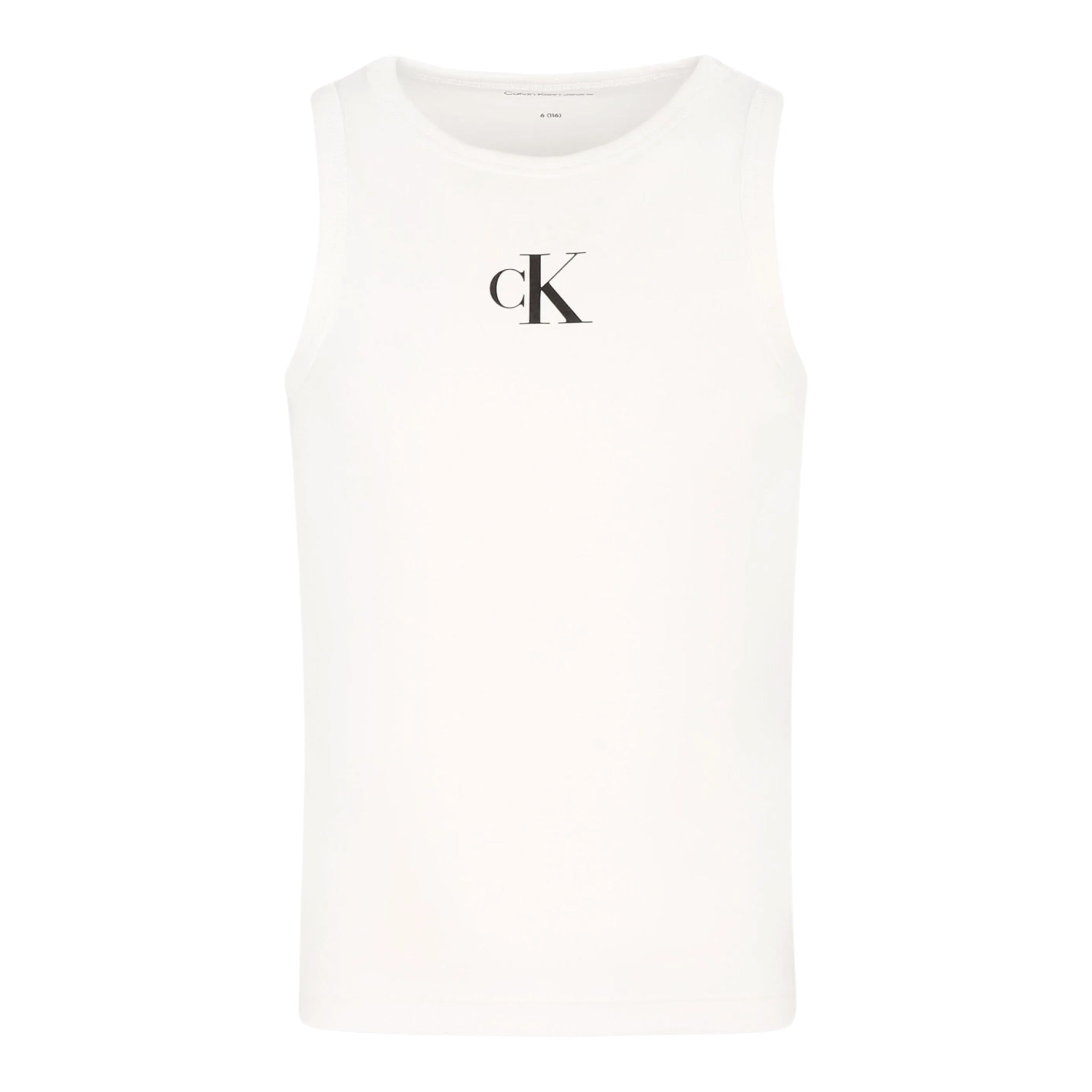 Calvin Klein Canotta Tinta Unita con Logo per Bambina IG0IG02435XX PANNA CALVIN KLEIN 