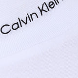 Calvin Klein Canotta Tinta Unita Giromanica con Stampa per Bambina IG0IG02486 BIANCO CALVIN KLEIN 